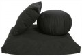 Black Kapok Zafu and Zabuton Set 3PC