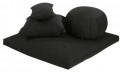Black Kapok Zafu and Zabuton Set 4PC